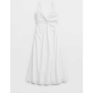 Aerie Dress Women's Medium White NWT Twist Front Graduation bridal bachelorette